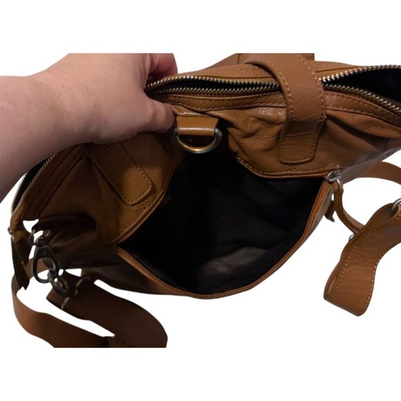 Genicci Leather Backpack Tablet Compartment Adjustable Convertible 100% Leather - Picture 15 of 16